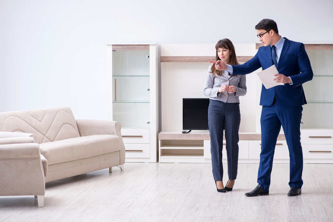 Real Estate Agent with Client